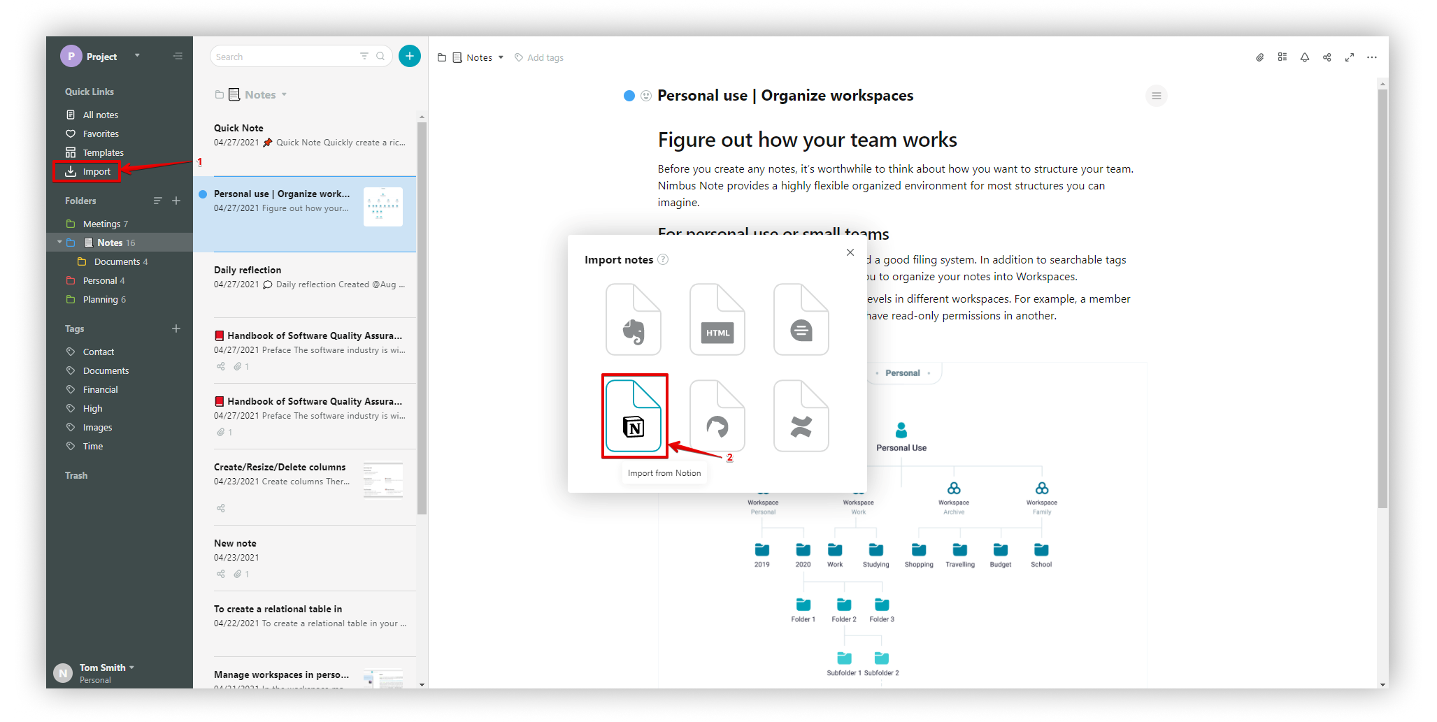 Import pages to Nimbus